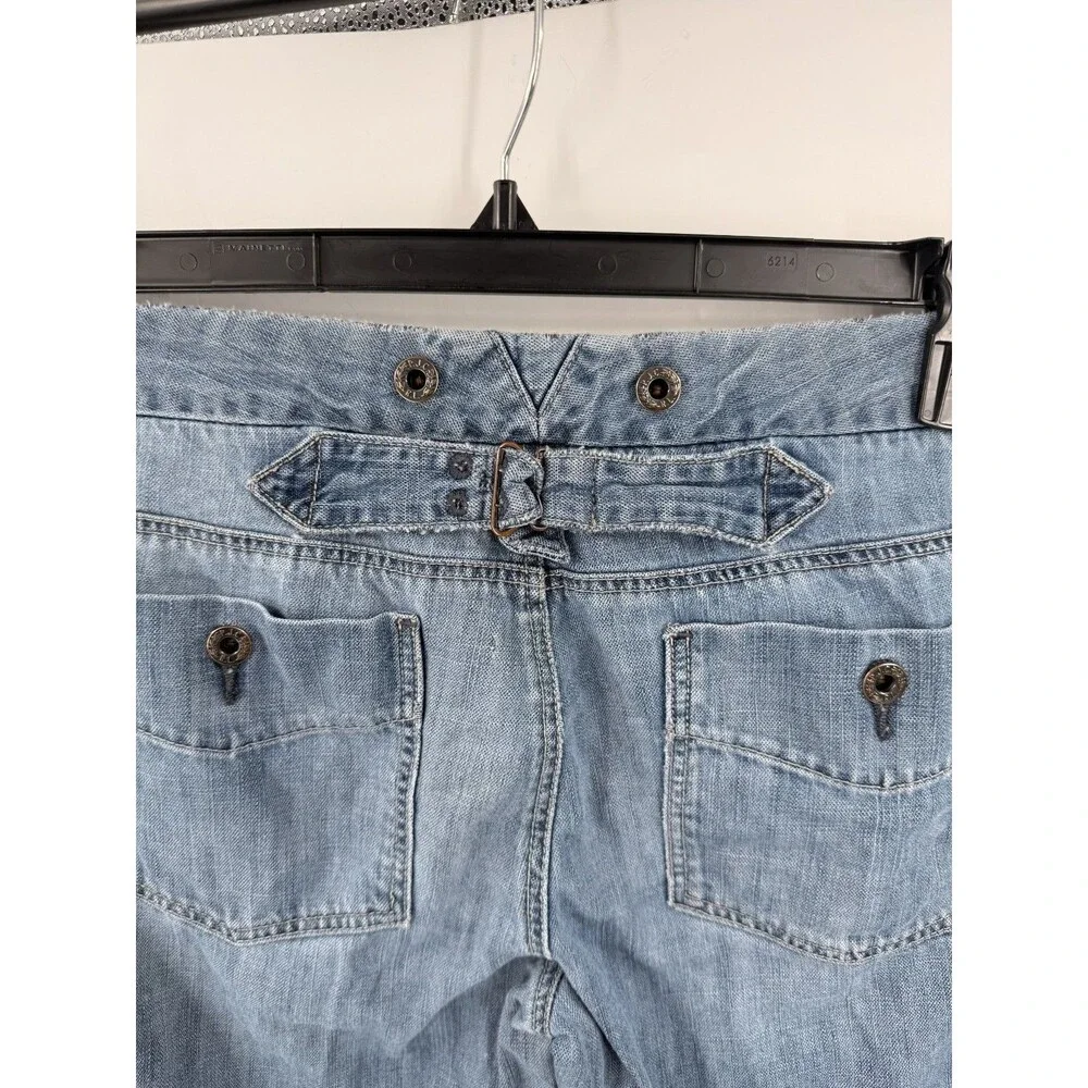 Vintage Ralph Lauren Jeans Women Size 8 Light Wash Bootcut Buckle Back Y2K